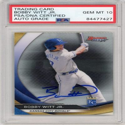 Bobby WITT 2020 Bowman's Best Autographed Card #TP-20 - PSA/DNA 10