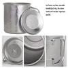 TiTo Titanium Cup Titanium Pot with Lid Ultralight Portable 450ml Foldable Handle Camping Tea Coffee Water Mug for Outdoor Backpacking Hiking Picnic Drinkware with Mesh Sack (Bright Blue) view 3