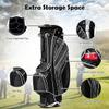 OFFICEJOY Golf Stand Bag with 6 Way Divider, Carry Golf Bag with Shoulder Strap, Lightweight Golf Stand Bag for Men & Women (Black) view 4