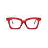 COTIA Classic Square Eyewear Non-prescription Thick Glasses Frame for Women Blue Light Blocking Glasses (Medium, red) view 2