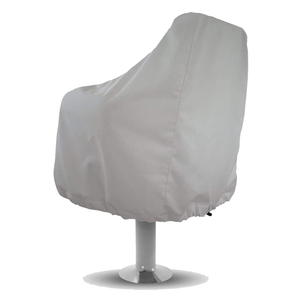 Gicov Boat Seat Cover Waterproof Captain Chair Cover Weather Resistant Pedestal Pontoon Captain Boat Bench Chair Seat Cover Helm Chair Protective Cover 25.5"x25.5"x47"/65x65x120cm