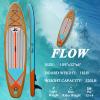 Inflatable Stand Up Paddle Board (6 Inches Thick), ISUP Package W/Premium SUP Accessories & Backpack, Non-Slip Deck,Fins, Adjustable Paddle, Leash, Hand Pump,Standing Boat for Youth & Adult WOODN view 3