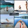Inflatable Stand Up Paddle Board (6 Inches Thick), ISUP Package W/Premium SUP Accessories & Backpack, Non-Slip Deck,Fins, Adjustable Paddle, Leash, Hand Pump,Standing Boat for Youth & Adult WOODN view 4