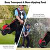 OFFICEJOY Golf Stand Bag, Golf Club Bag w/6 Large Way Top Dividers & 7 Pockets, Lightweight Golf Carry Bag w/Ergonomic Dual Straps & 2 Aluminium Pole, Lightweight Golf Bag for Men & Women (Red) view 2