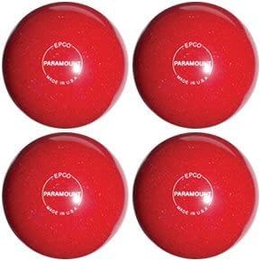 BuyBocceBalls - EPCO Candlepin Bowling Balls - Paramount Speckled - Red (4 1/2 inch- 2lbs. 6oz.) - 4 Balls - Made in USA