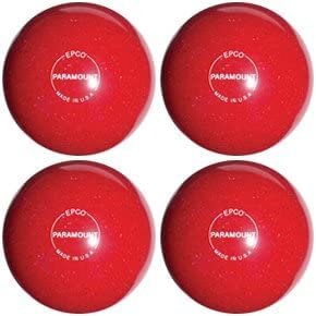 BuyBocceBalls - EPCO Candlepin Bowling Balls - Paramount Speckled - Red (4 1/2 inch- 2lbs. 6oz.) - 4 Balls - Made in USA