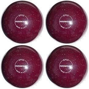 BuyBocceBalls - EPCO Candlepin Bowling Balls - Paramount Speckled - Cranberry (4 1/2 inch- 2lbs. 6oz.) - 4 Balls - Made in USA
