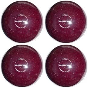 BuyBocceBalls - EPCO Candlepin Bowling Balls - Paramount Speckled - Cranberry (4 1/2 inch- 2lbs. 6oz.) - 4 Balls - Made in USA