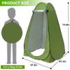 Pop Up Shower Tent, Pop Up Changing Tent Camping Privacy Shelter for Outdoor Bathing, Beach, Hiking,Picnic, Fishing -Waterproof Green view 2