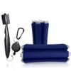 Golf Club Carrier with Golf Club Brush & Carabiner Clip  Holds up to 6 Golf Clubs, Keeps Your Clubs Visible, Clean and Dry  Premium Quality Golf Club Holder (Blue_White with Golf Brush) view 1