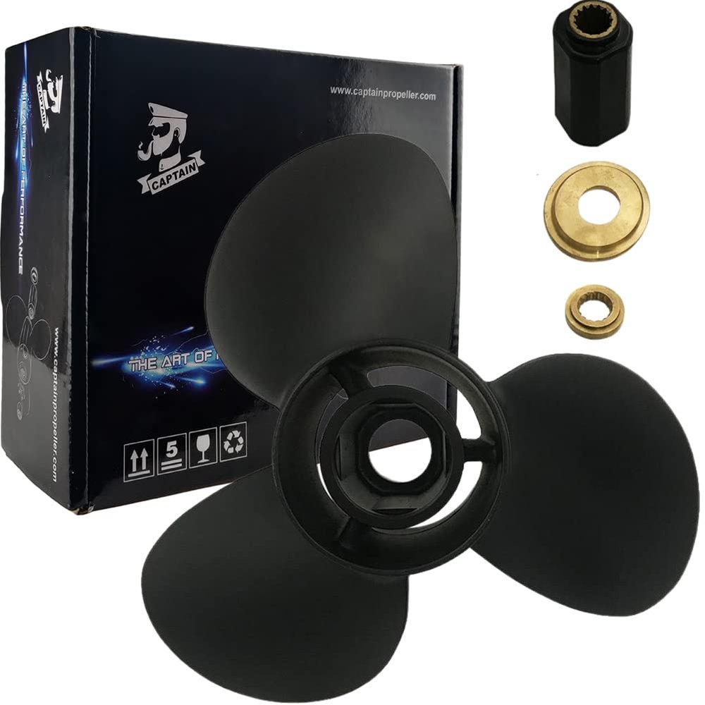 Boatman 14x11 Aluminum Outboard Boat Propeller fit Johnson Evinrude Cupped Prop Engines 90-140 HP,15-Spline