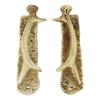 Set of 2 Western Rustic Speckled Deer Antlers Door Pull Handlebar Hardware view 1