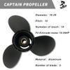 Boatman 10 1/4x14 Aluminum Outboard Boat Propeller fit Johnson Evinrude Cupped Prop Engines 15-35 HP,14-Spline view 4