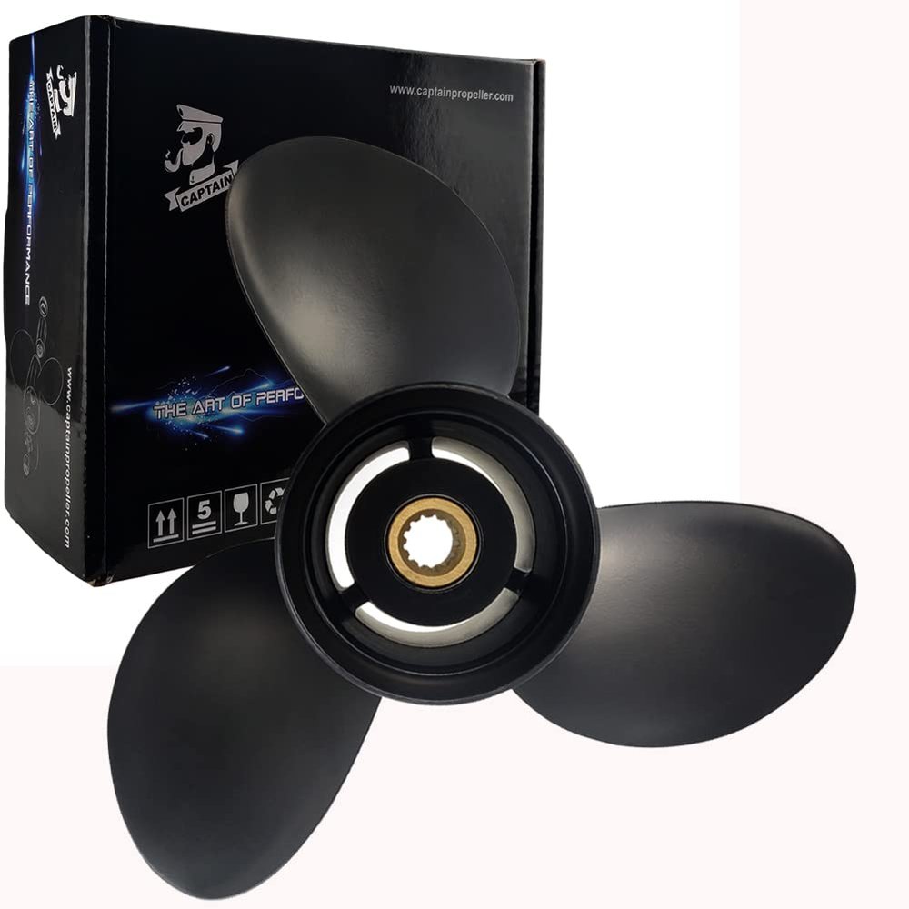 Boatman 13 1/4x17 Aluminum Outboard Boat Propeller fit Johnson Evinrude Cupped Prop Engines 40-140 HP,13-Spline
