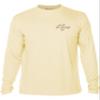 Born of Water Spearfishing Shirt: Performance Long Sleeve: Skull & Spearguns: Pale Yellow - M view 2