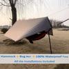 Sunyear Camping Hammock-Hammocks with Net and Rain Fly Tarp - Portable Single&Double Lightweight Nylon Parachute Hammocks with Hammock Tree Straps for Backpacking Hiking Travel Camping Indoor Outdoor view 3