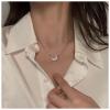 Andelaisi Boho Moon Choker Necklace Silver Moon Necklace Chain Retro Crescent Moon Necklaces Rhinestone Crescent Pendant Chain Necklace Jewelry for Women view 2