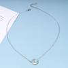 Andelaisi Boho Moon Choker Necklace Silver Moon Necklace Chain Retro Crescent Moon Necklaces Rhinestone Crescent Pendant Chain Necklace Jewelry for Women view 4