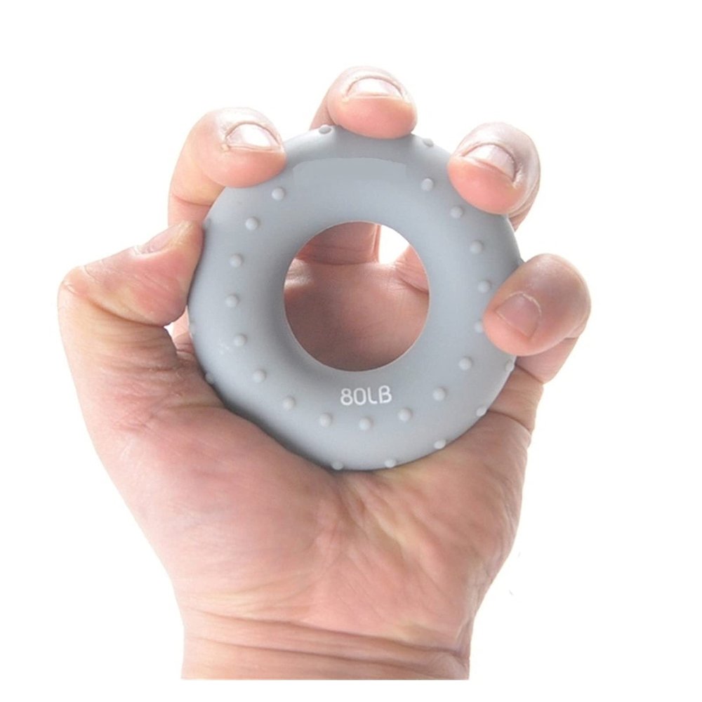 YFCDZVBH O Shape Hand Gripper Grip Silicone Ring Hand Resistance Band Finger Stretcher-Exercise for Forearm Wrist Training Carpal Hand Expander Useful (Color : Grey)
