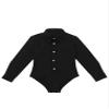 Agoky Boys Ballroom Salsa Latin Dance Shirt Romper Tuxedo Leotard Modern Dancewear Kids Stage Performance Costumes Outfits Black_B 6 view 3