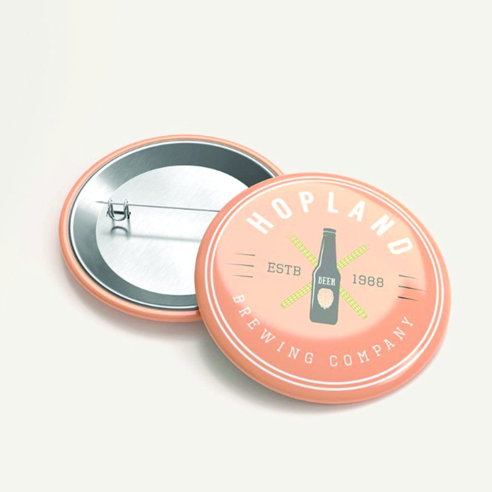 Custom Print Buttons (100 Pisces) Round, Rectangle, Square & Diamond Shapes (Round 1.25"x1.25")