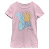 Disney Girl's The Blue Fairy Short Sleeve Tee Shirt, Pink, Large view 1
