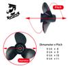 Boatman 9 1/4x8 Aluminum Outboard Boat Propeller fit Johnson Evinrude Cupped Prop Engines8-15HP,10-Spline view 2