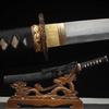 HERO SWORD-Fully Handmade Black Genuine Ray Skin Tanto Real Top Japanese Hitatsura Hamon Razor Sharp Blade Japanese Samurai Sword Dragon King of The Sea Theme High Grade Collectibles view 1