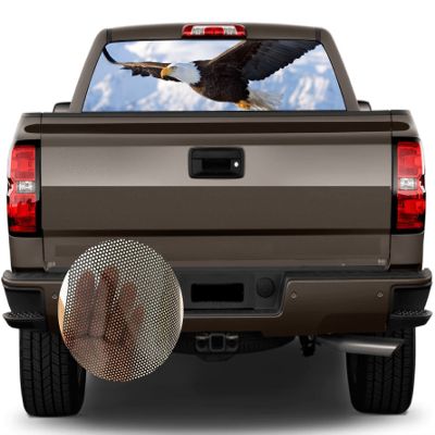 American Bold Eagle Perforated Decal 66x22 in