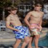 Cozople Boys Pineapple Graphic Swimming Trunks with Boxer Brief Liner Compression Bathing Suit for Teens Summer UPF50+ Quick Dry Swim Beach Board Shorts Size 10 view 2