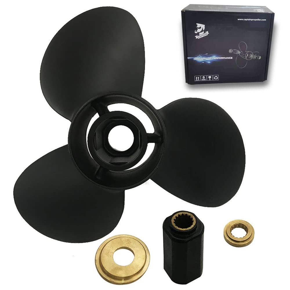 Boatman 13 3/4x15 Aluminum Outboard Boat Propeller fit Johnson Evinrude Cupped Prop Engines 90-140 HP,15-Spline