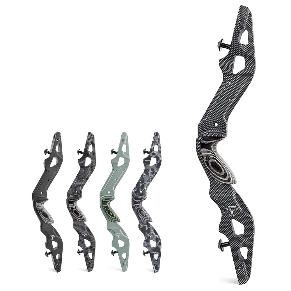 ZSHJGJR 21" ILF Recurve Bow Riser,Aluminum Alloy CNC Bow Riser Right Handed Archery Takedown Recurve Risers for Shooting Hunting Competition (Black)