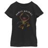 Disney Girl's Party Animal T-Shirt, Black, Large view 1