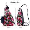 ZOEA Pickleball Sling Bag, Adjustable Pickleball Backpack with Water Bottle Holder, Fits 4 Paddles, Mixed Purple view 2