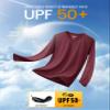 Mens Hiking Shirts Fishing Shirts Long Sleeve Quick Dry Rash Guard UV Protection Clothing Sun Protection Summer UPF 50 Shirts Wine view 3
