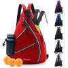 ZOEA Pickleball Sling Bag, Adjustable Pickleball Backpack with Water Bottle Holder, Fits 4 Paddles, Red view 1