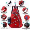 ZOEA Pickleball Sling Bag, Adjustable Pickleball Backpack with Water Bottle Holder, Fits 4 Paddles, Red view 4