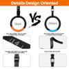 Teamaze Gymnastic Rings with 15 FT Adjustable Straps Non-Slip Gymnastics Rings Pull Up Workout Rings for Home Gym Exercise, Training (Orange) view 2