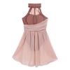 Fldy Kids Girls Lyrical Dance Costumes Modern Jazz Dancewear Sleeveless Mesh Dress Ballet Dance Outfits Dusty Pink 12 Years view 4