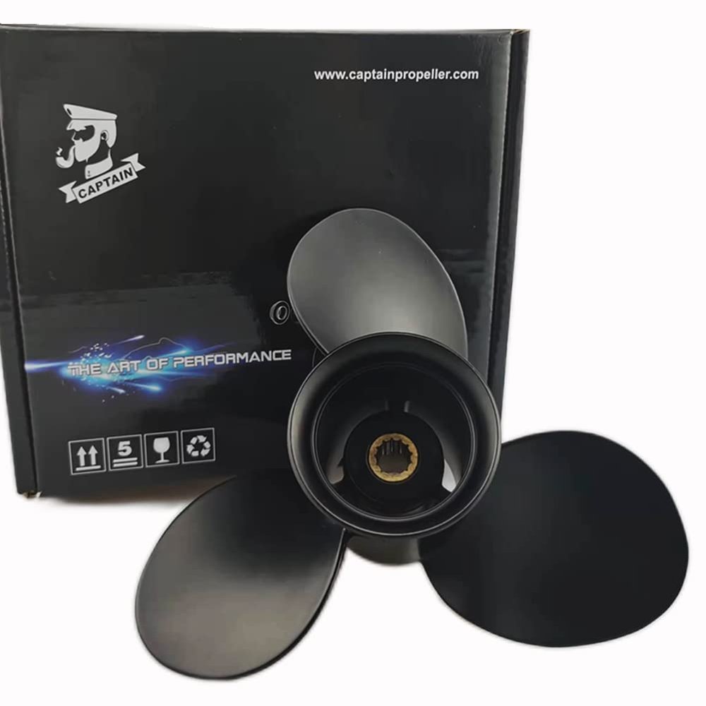 Boatman 9 1/4x9 Aluminum Outboard Boat Propeller fit Johnson Evinrude Cupped Prop Engines8-15HP,10-Spline