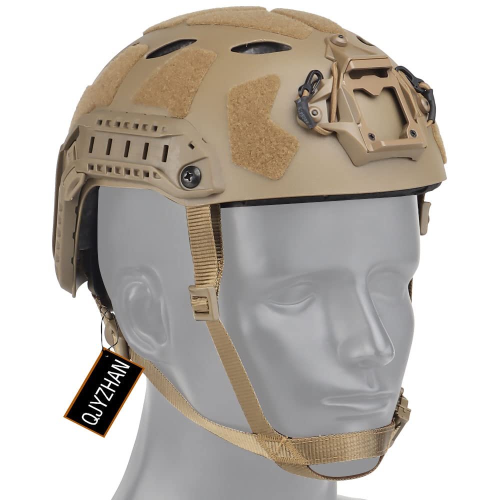 2022 New Tactical Rapid Helmet, Rapid MICH Ballistic Helmet with Side Rails and NVG Mount, Rapid Protection Helmet for Airsoft Paintball Hunting Shooting Outdoor Sports