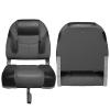Leader Accessories A Pair of Elite Low/High Back Folding Fishing Boat Seat (2 Seats) (Black/Charcoal) view 2