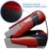 Leader Accessories A Pair of Elite Low/High Back Folding Fishing Boat Seat (2 Seats) (Red/Charcoal/Black) view 4