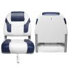 Leader Accessories A Pair of Elite Low/High Back Folding Fishing Boat Seat (2 Seats) (Blue/White) view 2