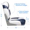 Leader Accessories A Pair of Elite Low/High Back Folding Fishing Boat Seat (2 Seats) (Blue/White) view 3