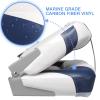 Leader Accessories A Pair of Elite Low/High Back Folding Fishing Boat Seat (2 Seats) (Blue/White) view 4