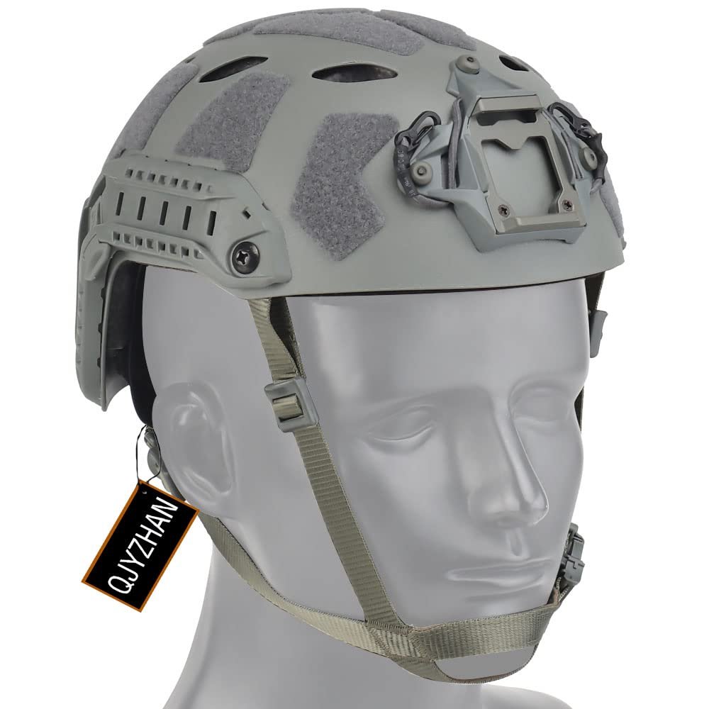 2022 New Tactical Rapid Helmet, Rapid MICH Ballistic Helmet with Side Rails and NVG Mount, Rapid Protection Helmet for Airsoft Paintball Hunting Shooting Outdoor Sports