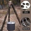 Outdoor Campfire Grill Tripod Board-Adjustable Chain Hook for Hang Cooking view 4