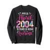 18th Birthday Floral Gift for Girls Born in April 2004 Sweatshirt view 1