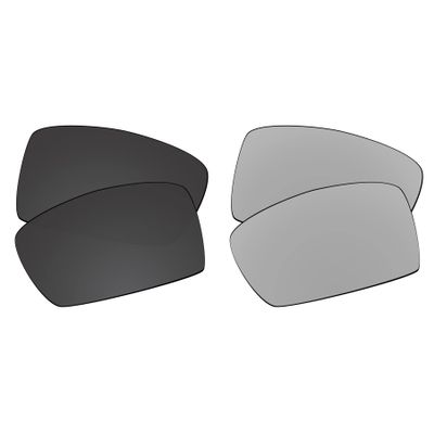 EZReplace Lenses Replacement for Oakley Square Wire 3.0 Sunglasses (Polarized Lenses) - Fits Oakley Square Wire 3.0 Frame (Carbon Black+Metal Silver)